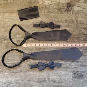 Boys bow tie and tie set